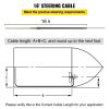 VEVOR Outboard Steering Kit 16' Boat Steering Cables 16 Feet Boat Steering System 3/4'' Shaft for Boats
