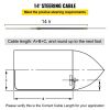 VEVOR Outboard Steering System 14' Outboard Steering Kit 14 Feet Boat Steering Cable with 13" Wheel Durable Marine